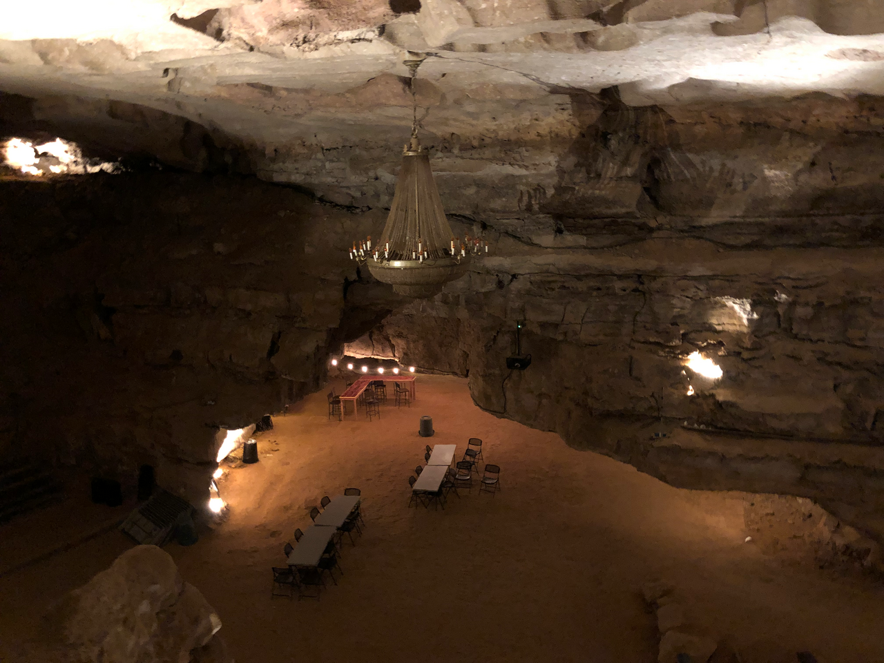 The Volcano Room inside Cumberland Caverns